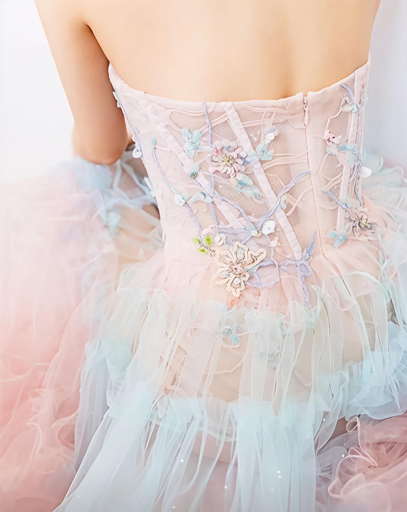 Ethereal Pastel Whimsy Gown