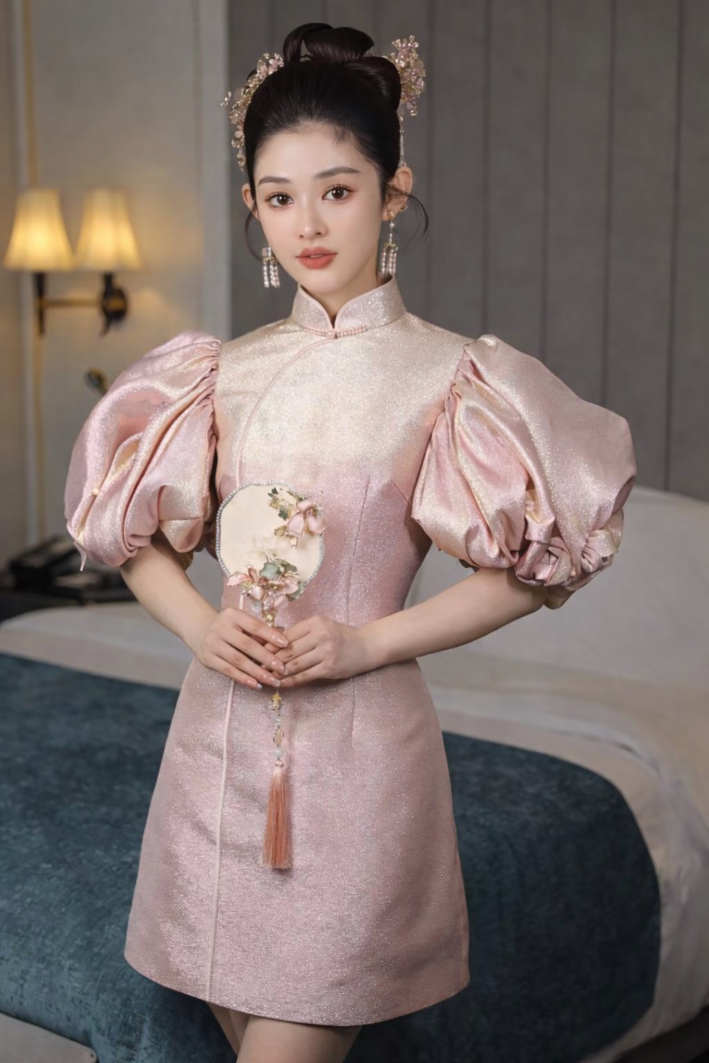 Petals Beneath Porcelain Light