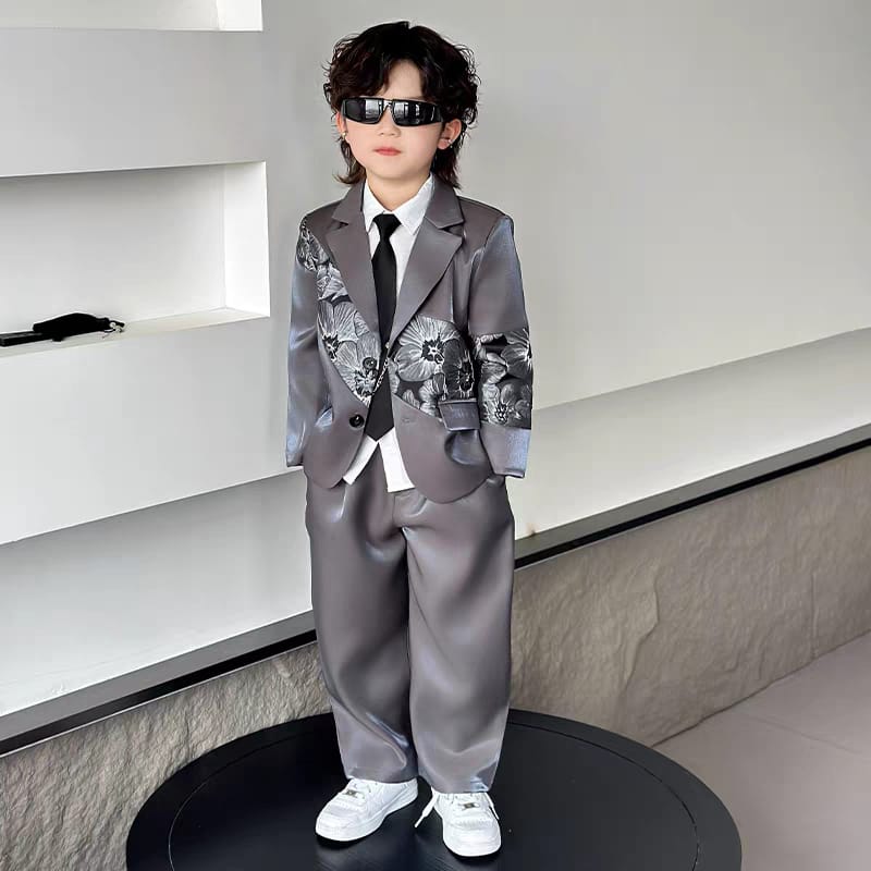 Silver Bloom Editorial Suit