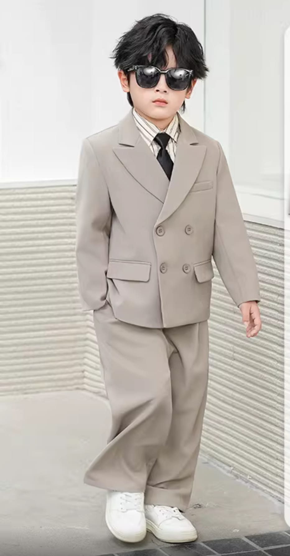 Sandstone Sophisticate Double-Breasted Suit