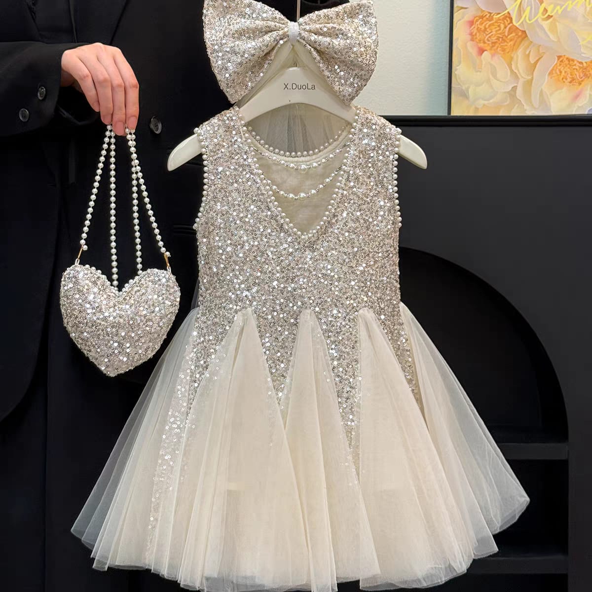 Glimmering Heart Sequin Dress