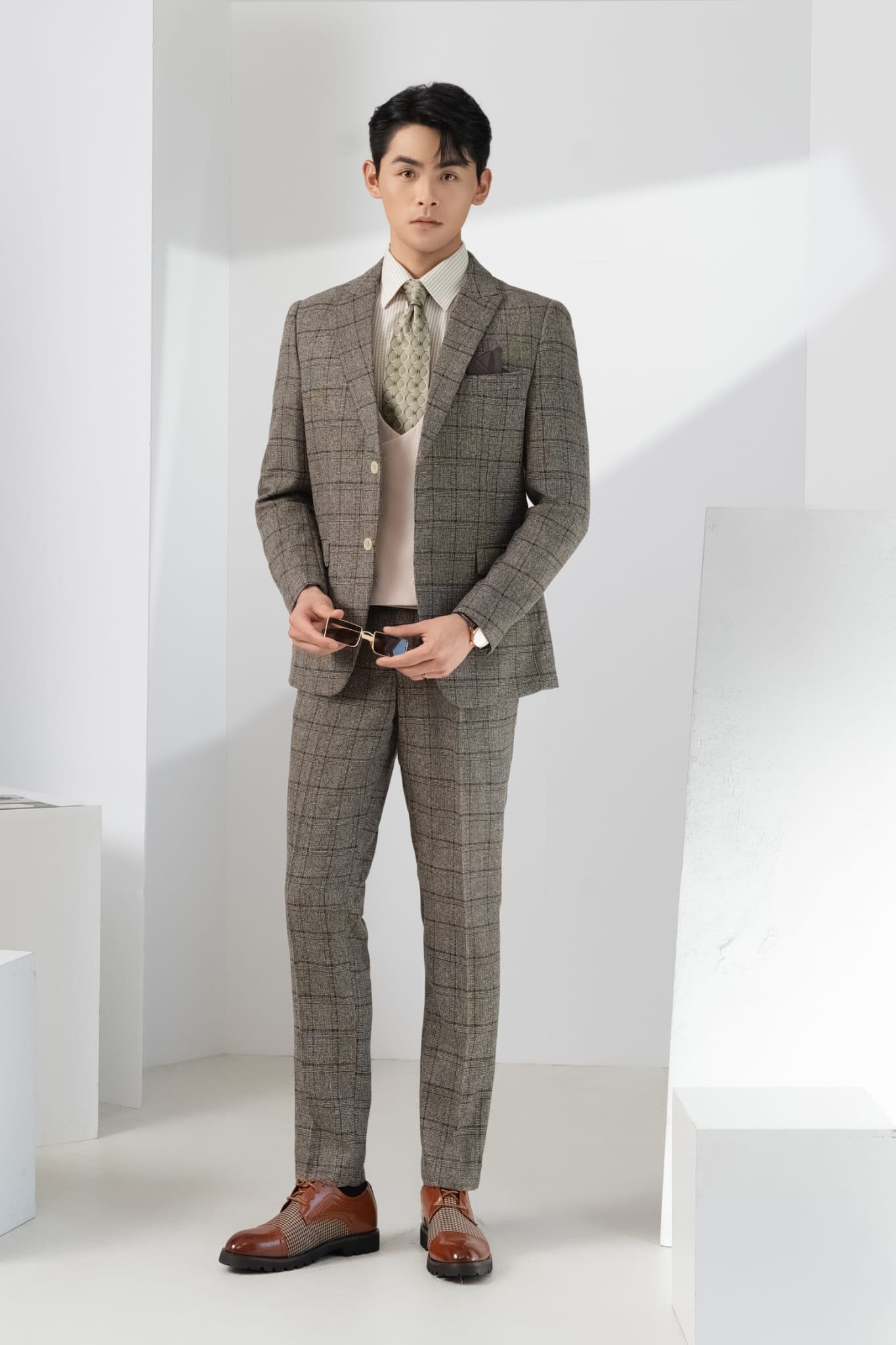 Heritage Glen Check Three-Piece